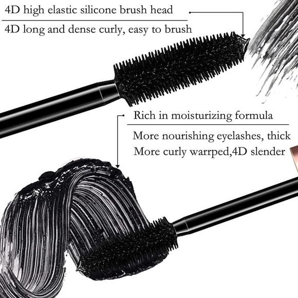 4D Pure Silk Fiber Lash Mascara [Ultra Black Volume and Length], Longer & Thick - Picture 2 of 5
